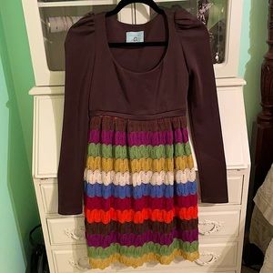 Judith March Crochet Long Sleeve Dress Sz Small